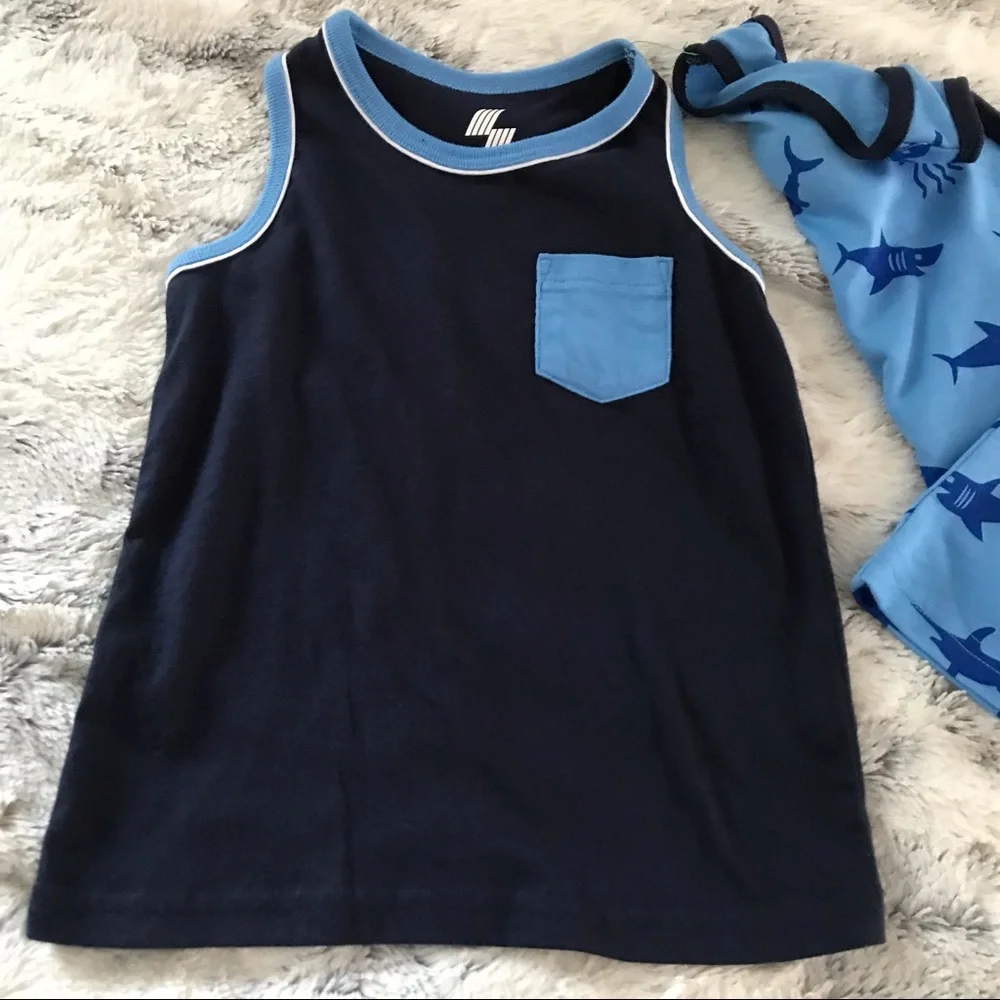 NWT Children’s Place baby tank tops, set of 2, size 2T, blue fish